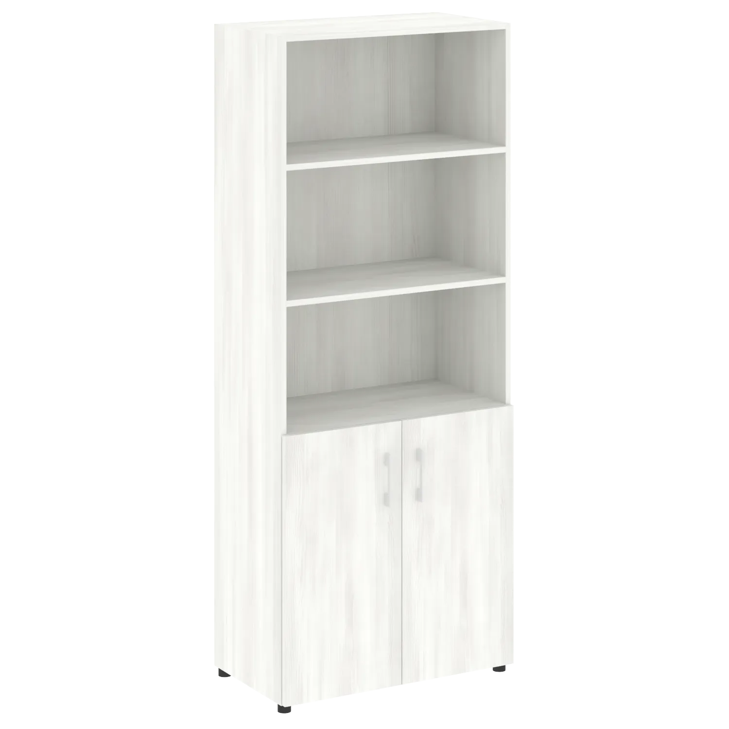 Шкаф высокий широкий (2 низких фасада ЛДСП) Yalta LT.ST-1.1 снежная патина